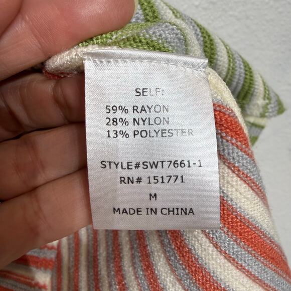 Yllw The Label Wyla Colorblock Stripe Milly Knit One Shoulder Tank Top Sz M - Picture 6 of 14